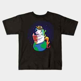 World Domination For Unicorns Rainbow Colors Themed Party Kids T-Shirt